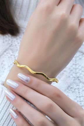 دستبند طلا زرد زنانه 14 عیار aytekgold - کد 888009055