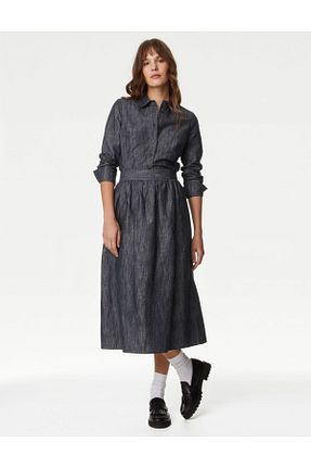 پیراهن آبی زنانه رگولار Marks & Spencer - کد 831242728