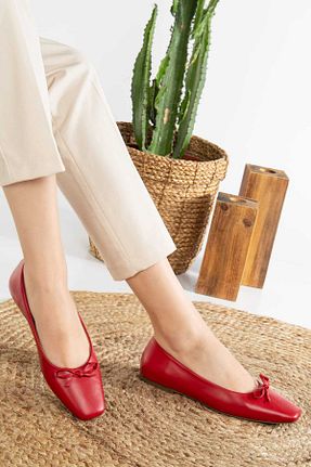 بابت قرمز زنانه چرم خالص portofinooshoes - کد 888013998