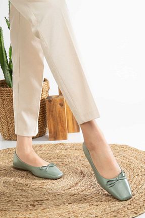 بابت سبز زنانه چرم خالص portofinooshoes - کد 888013563
