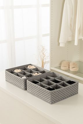 نظم دهنده کمد طوسی پارچه REKHOME - کد 888020176
