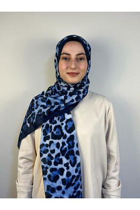 شال سرمه ای زنانه پلی استر Azrina - کد 888100829