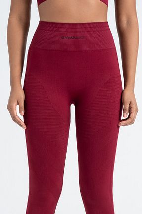 ساق شلواری اسپرت زرشکی زنانه بلند gymxprofit - کد 888504352