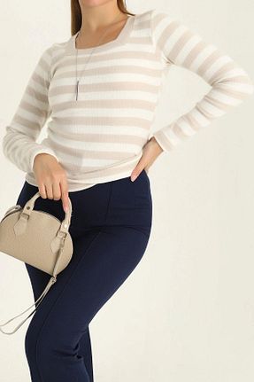 بلوز طوسی زنانه رگولار DÖPİYES - کد 888111437