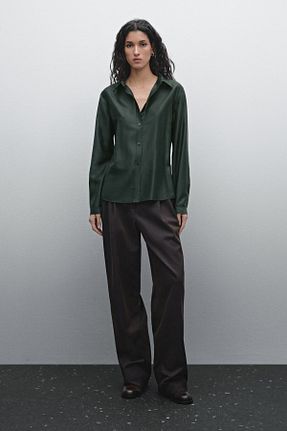 پیراهن سبز زنانه رگولار Massimo Dutti - کد 888117582