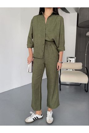 ست بالاتنه و پائین تنه خاکی زنانه بافتنی jennyfer garment - کد 888117164
