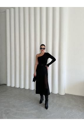 دامن مشکی زنانه پارچه ŞULE BUTİK - کد 882900658
