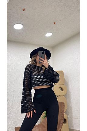 پلیور مشکی زنانه ساده MODA - کد 888120272