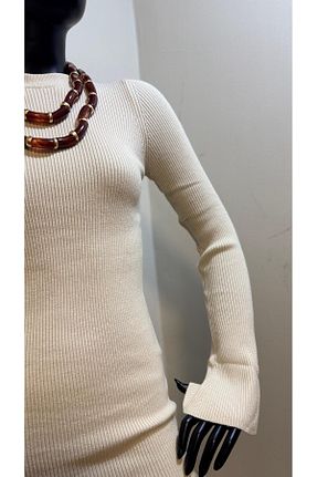 لباس بژ زنانه تریکو LUMİNYA - کد 888123812