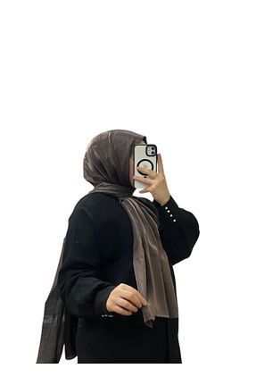 شال قهوه ای زنانه پنبه پلی استر Emproyal - کد 888137561