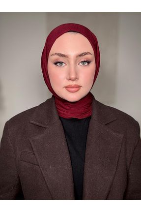 شال زرشکی زنانه پلی استر Butik - کد 859436599