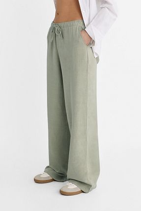 شلوار خاکی زنانه ویسکون Stradivarius - کد 814401980
