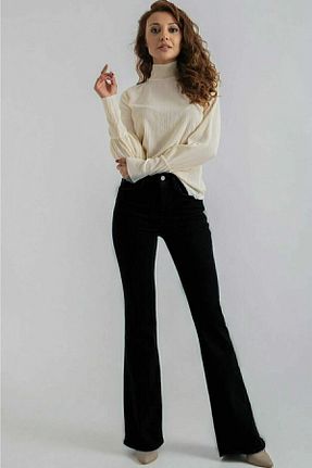شلوار جین مشکی زنانه رگولار TRENDNATUREL - کد 221345917