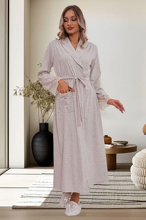 ست لباس راحتی بارداری قهوه ای زنانه %100 پنبه Mecit Pijama - کد 888596133