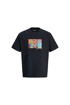 تیشرت مشکی مردانه رگولار Jack & Jones - کد 888152155