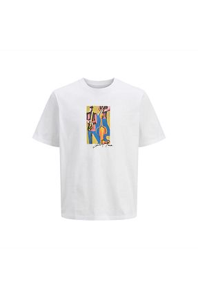 تیشرت سفید مردانه رگولار Jack & Jones - کد 888152096