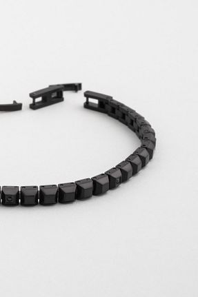 دستبند استیل (فولاد) مشکی مردانه استیل (فولاد) So Chic - کد 888152896