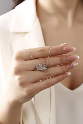 گردنبند نقره زنانه 925 عیار ALFA GÜMÜŞ TAKI - کد 888165298