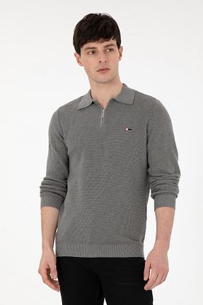 پلیور طوسی مردانه ساده U.S. Polo Assn. - کد 888169529