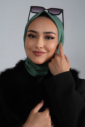 شال سبز زنانه پنبه ای haremscarfs - کد 888600230