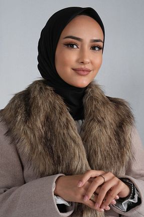 شال مشکی زنانه پنبه ای haremscarfs - کد 888600420