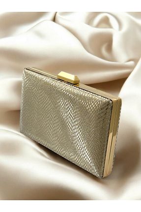 کیف مجلسی طلائی زنانه چرم مصنوعی Wedding Fashion - کد 887785693