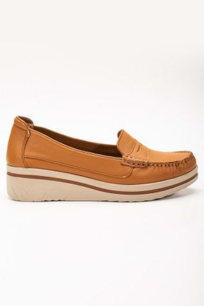 کفش پاشنه بلند پر قهوه ای زنانه پاشنه متوسط (5-9 سانتی متر) ANALİN SHOES - کد 837987650