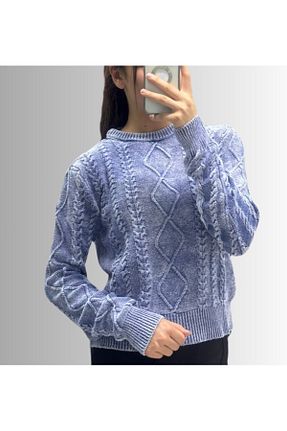پلیور آبی زنانه Saç Örgü DENİZCE - کد 888173610