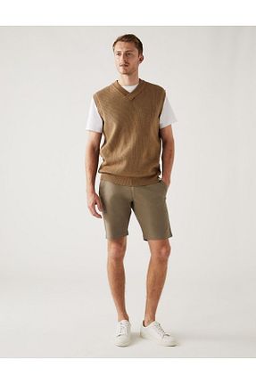 شلوارک و برمودا بژ مردانه رگولار Marks & Spencer - کد 666724213