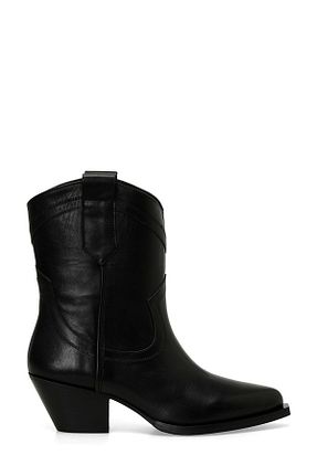 بوت / نیم بوت مشکی زنانه چرم خالص Nine West - کد 850410052