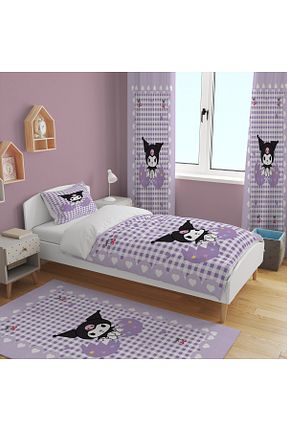 پرده زمینه بنفش جیر EVSEHOMES - کد 888330760