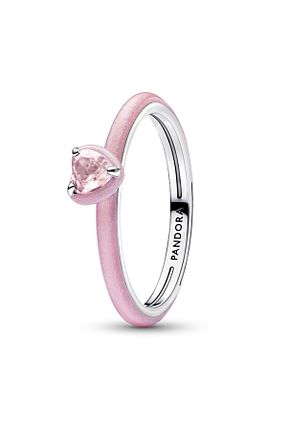انگشتر نقره صورتی زنانه زیرکن Pandora - کد 888336818