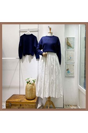 دامن سفید زنانه ساده Faya Boutique - کد 888342636