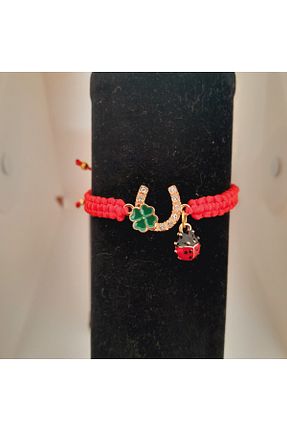 دستبند جواهر قرمز زنانه زیرکن Minnoş Dükkan - کد 888350408