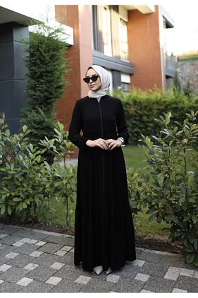کلاه و ابایا مشکی زنانه پنبه پلی استر Moda İncir - کد 746605215