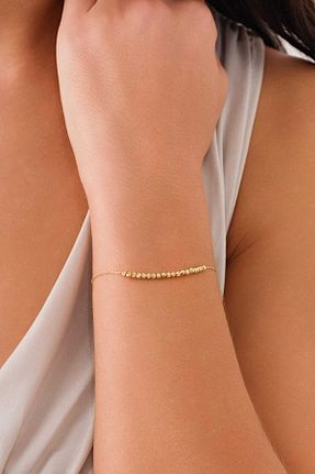 دستبند طلا نباتی زنانه 14 عیار ZEYNEPLİ GOLD - کد 888745073