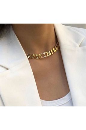گردنبند جواهر زرد زنانه استیل ضد زنگ Lizz Accessories - کد 888358446