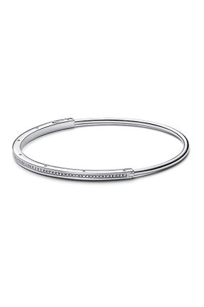 دستبند نقره نارنجی زنانه 925 عیار Pandora - کد 347710351