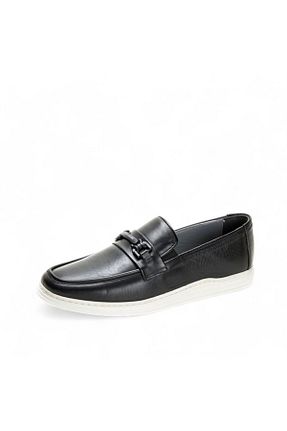 کفش کژوال مشکی مردانه چرم خالص Pierre Cardin - کد 675088324