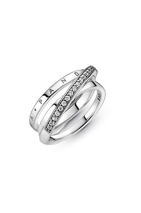 انگشتر نقره سفید زنانه زیرکن Pandora - کد 138286918