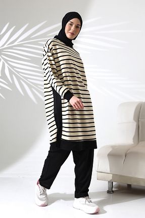 ست بالاتنه و پائین تنه مشکی زنانه بافت MHT STORE - کد 888410586