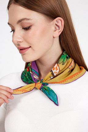 دستمال گردن رنگی زنانه پنبه ای Suzetto - کد 765482523