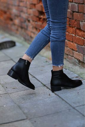 بوت / نیم بوت مشکی زنانه پاشنه ضخیم EREN SHOES BAG - کد 859827392