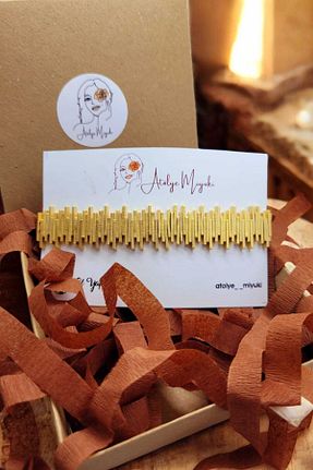 دستبند استیل (فولاد) طلائی زنانه استیل ضد زنگ Atölye - کد 853248788