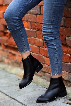 بوت / نیم بوت مشکی زنانه پاشنه ضخیم EREN SHOES BAG - کد 859827392