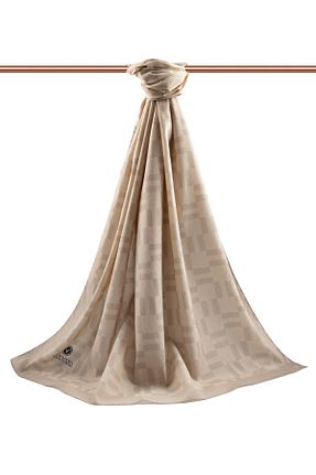 شال بژ زنانه Medine İpeği Vissona - کد 888421529