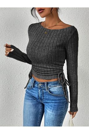 بلوز طوسی زنانه ساده Wildco - کد 888421119