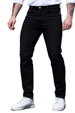 شلوار جین مشکی مردانه پاچه تنگ LOCUS JEANS - کد 888420883