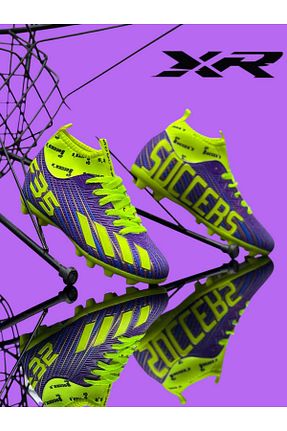کفش فوتبال چمنی بنفش بچه گانه GGO FOOTBALL - کد 888426929