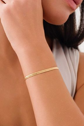 دستبند طلا زرد زنانه 14 عیار ZEYNEPLİ GOLD - کد 888836362